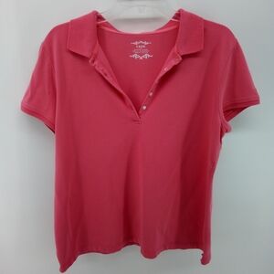 IZOD Pink Polo Golf Sports Shirt Cotton Spandex Top XL Summer Spring Country